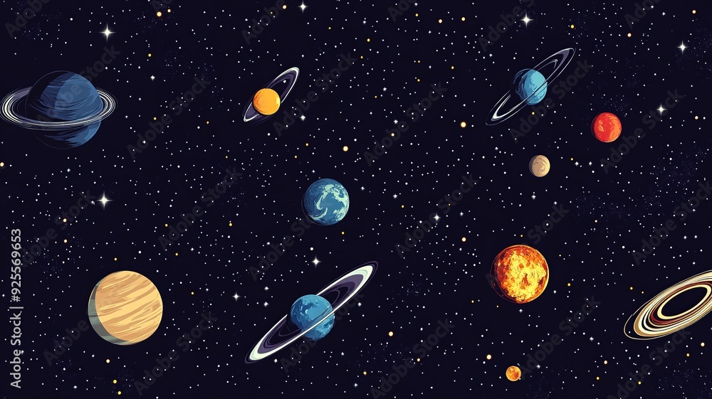 Poster Versatile background vector with diverse elements, suitable for a wide range of themes and designs. Ideal for adding text, graphics, or creative overlays
