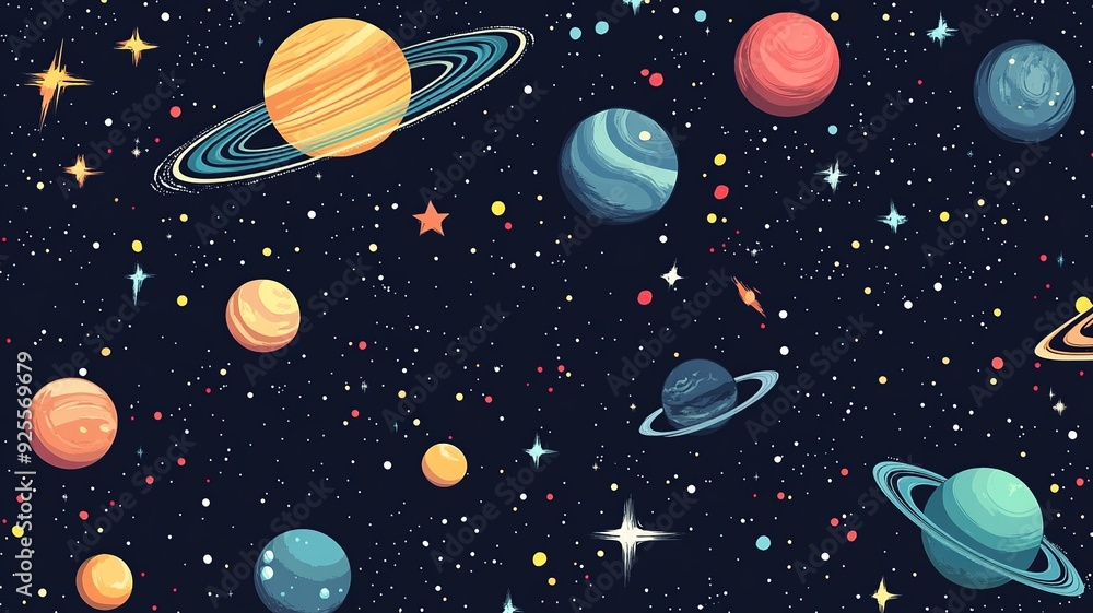 Poster Versatile background vector with diverse elements, suitable for a wide range of themes and designs. Ideal for adding text, graphics, or creative overlays