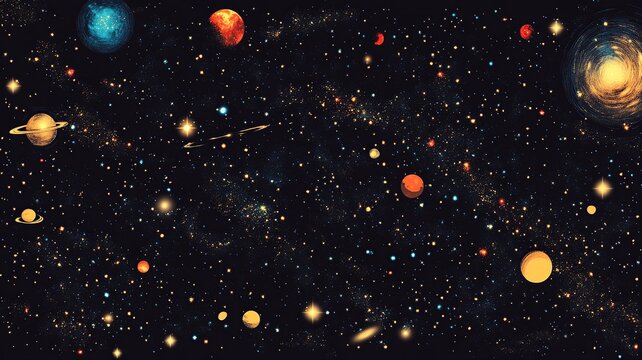 Versatile background vector with diverse elements, suitable for a wide range of themes and designs. Ideal for adding text, graphics, or creative overlays