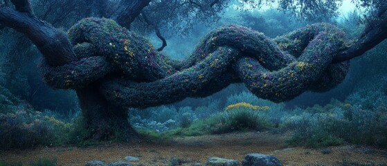 Endless Knot Nature's Embrace Buddhism Religion Spiritual Symbol