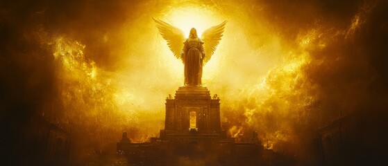 Angel Moroni Golden Guardian Mormonism LDS Church Religion Spiritual Symbol