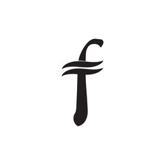 letter f logo template that is unique and simple