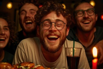 A Birthday Get-Together With Best Friends, Enjoying Food, Drinks, And Laughter