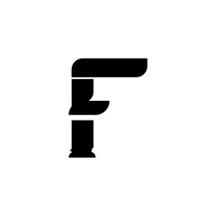 letter f logo template that is unique and simple