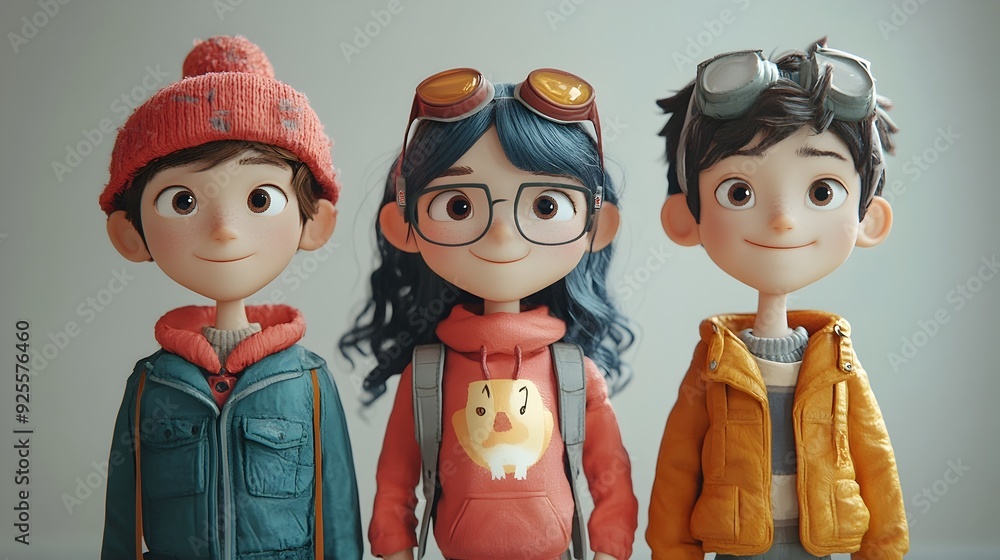 Aufkleber visualizing the emotional attachment to imaginary beings through 3d rendering
