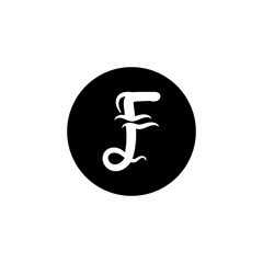 letter f logo template that is unique and simple