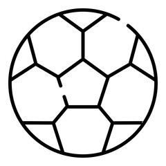 Obraz premium Soccer ball black line icon