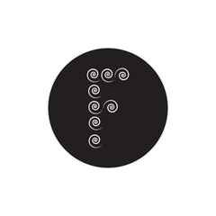 letter f logo template that is unique and simple