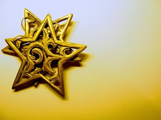 golden christmas stars