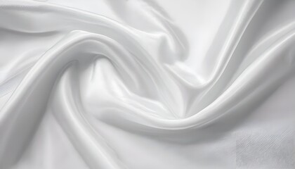 Obraz premium White rippled satin silk fabric. background texture