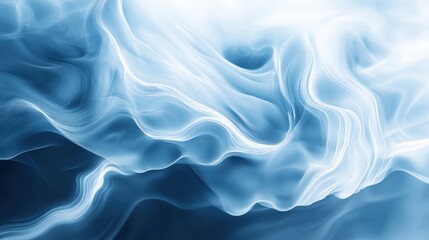 Obraz premium A modern abstract cloud composed of swirling blue and white lines, symbolizing the fluidity and adaptability of cloud technology.