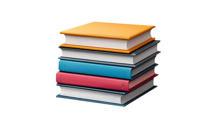 stack of books transparent background PNG