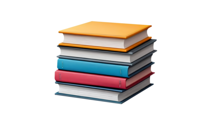stack of books transparent background PNG