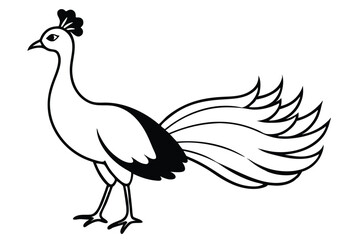 peacock style rangoli design vector silhouette 