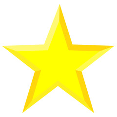 Yellow star on a white background
