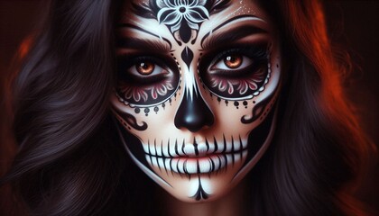 portrait of a woman with a mask