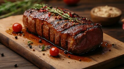 succulent steak cooked and ready to enjoy by itself or with others