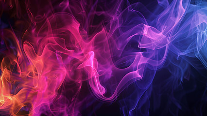 Dynamic Purple and Pink Fluid Smoke with High-Contrast Energy
