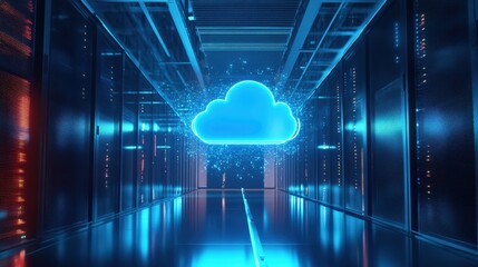 futuristic office Cloud Hosting