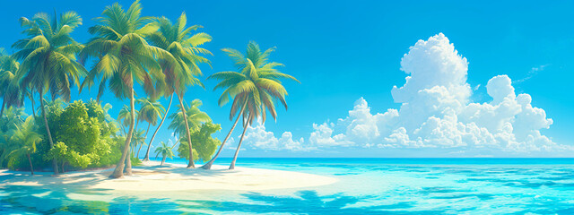 Obraz premium beautiful island ocean sea view background
