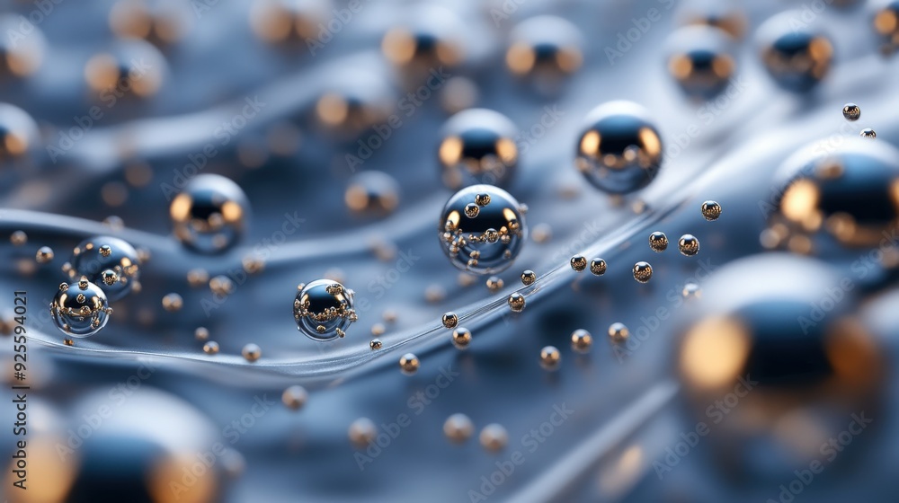 Aufkleber nanoparticles evenly distributed on a skin surface, demonstrating the application of nanotechnology 