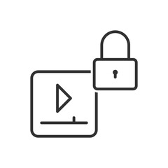Video Privacy Lock Icon Sign Symbol