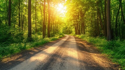 Sunlit Forest Path