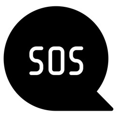 SOS phone icon. SOS phone receiver. Vector icon.