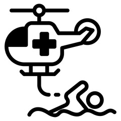 ambulance helicopter icon