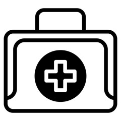 First Aid Kit and Med Kit Icon Vector Design 