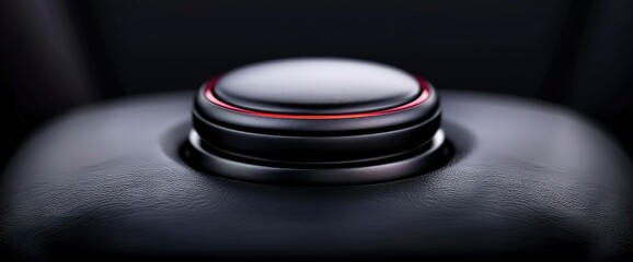 Start Engine Car Button On Black Leather, Symbolizing The Start Of New Projects And Innovations In 2024