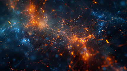 Obraz premium Abstract light dots connection