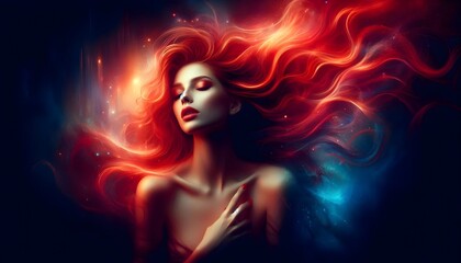 Close-Up Portrait of a Woman Artistic Detail