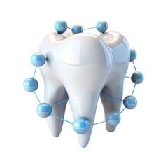 Dental Implants Surgery Concept 3D Rendering Transparent  File Generative AI