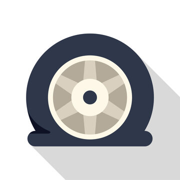 recommend clip art: This vector illustration of a flat tire is perfect for projects related to automotive issues, transportation, and car maintenance