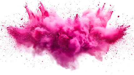 A vibrant explosion of pink powder creating an artistic effect.