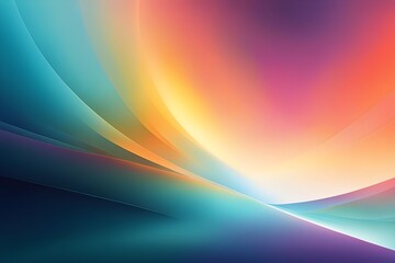 Obraz premium A colorful, abstract painting with a blue and orange line