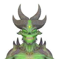 Fototapeta premium モンスターの顔アップ 3DCGレンダリング