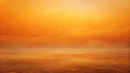Fototapeta premium Misty in warm sunrise light, nature's canvas painted with soft orange hues
