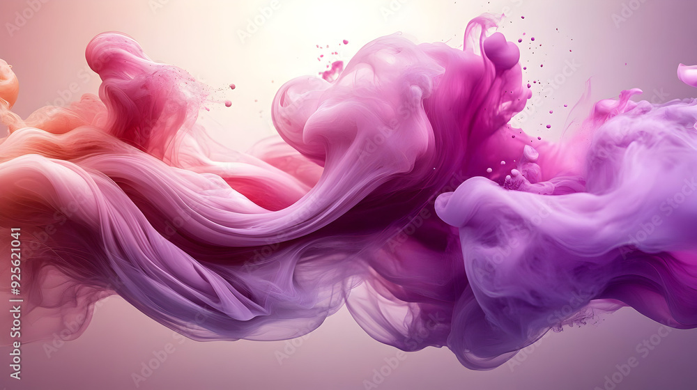 Aufkleber abstract colorful fluid shapes blending in a soft gradient.