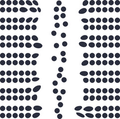 Adobe Illustrator Artwork with big dots or small circles. Few figures distorted a little. 