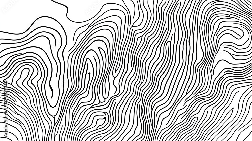 Poster Abstract line patterns creating a flowing, organic design.