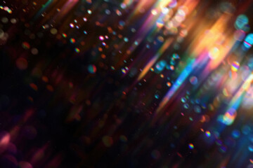 Fototapeta premium Dusty Glitter Rainbow Bokeh Overlays - High-Resolution Overlays with Soft Pastel Gradient and Sparkling Bokeh Effects for Magical and Dreamy Visuals in Creative Projects