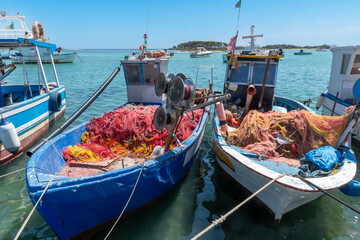Fishing boats: Porto Cesareo, Italy.