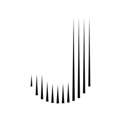 Letter J Logo with Abstract Line Pattern