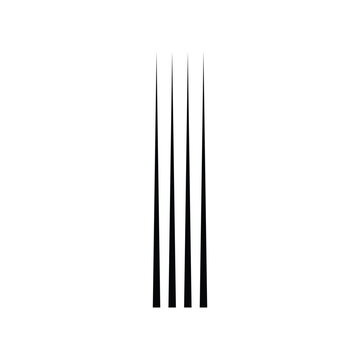 Letter I logo with abstract geometric vertical parallel lines
