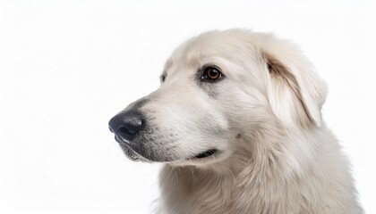 マレンマ・シープドッグのポートレート（Maremma Sheepdog portrait on white background）
