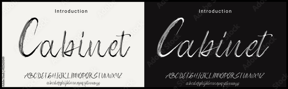 Poster handmade brush typeface. alphabet vector font with rough brush style.