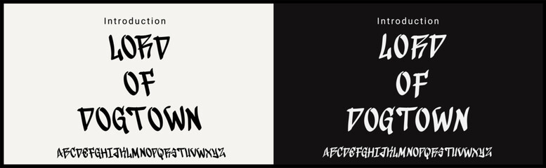 Handmade vector font. Marker font with Graffiti style font.  