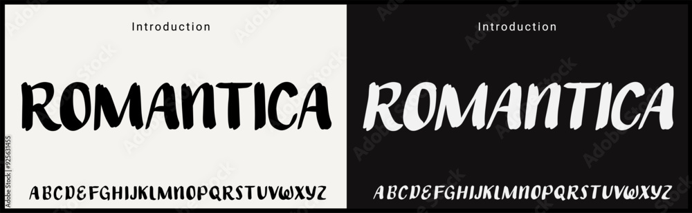 Poster handwritten vector font. handmade alphabet typeface vector font.